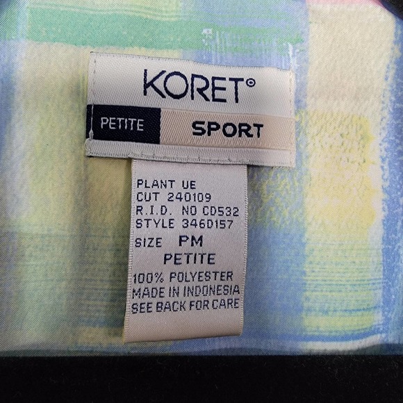 M Chunky watercolor jacket pastel Koret Windbreaker Z - Picture 9 of 10